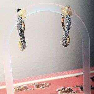 Alexis Bittar | Solanales Crystal Pavé Hoop Earrings NWOT